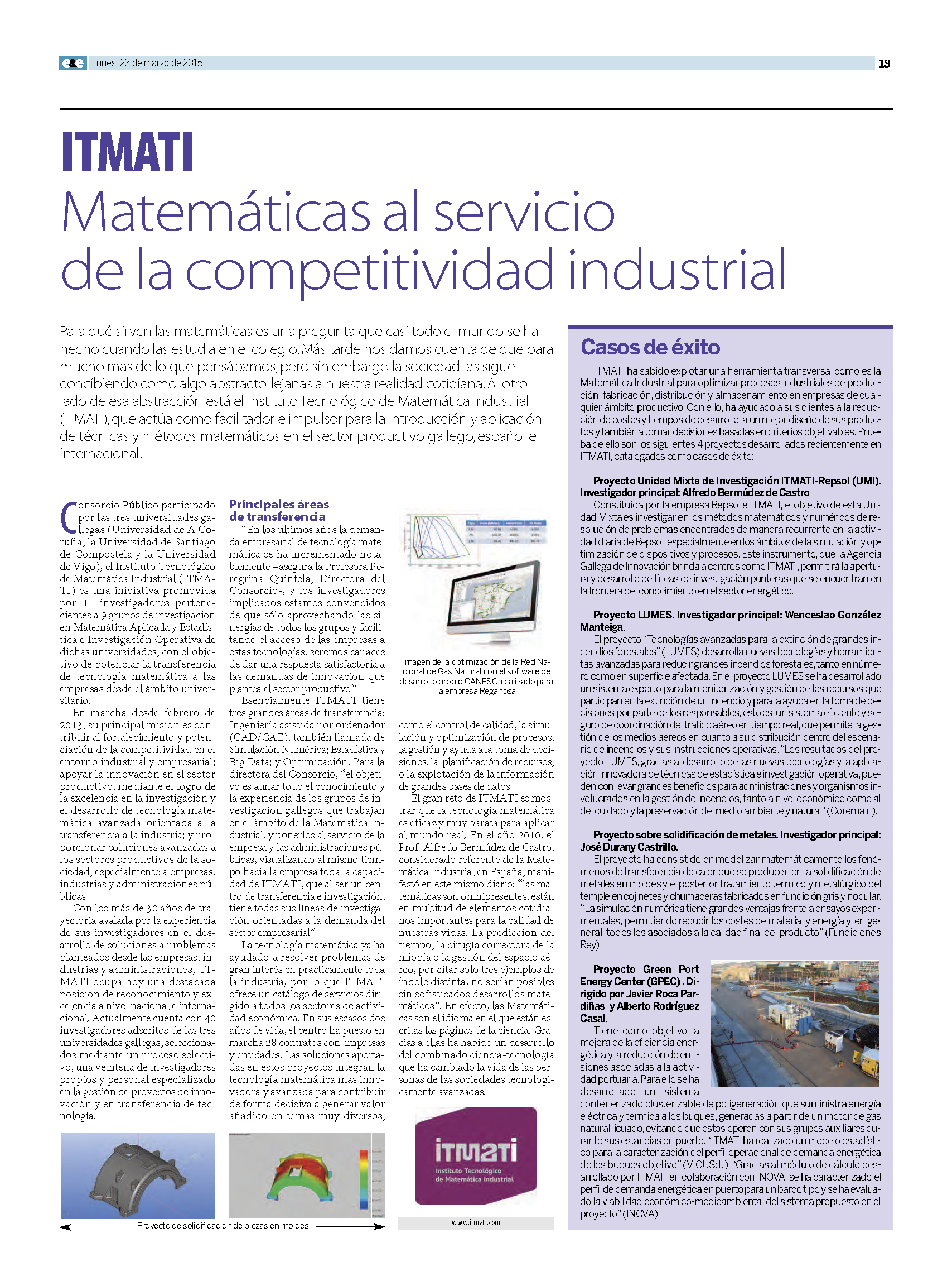 matematica industrial, itmati, competitividad