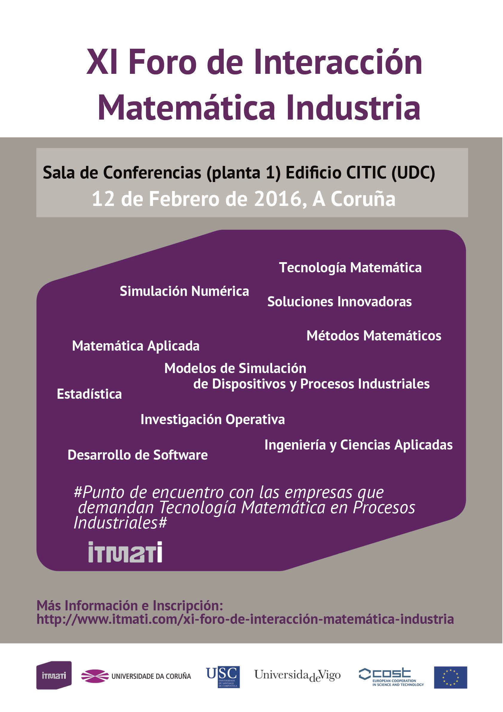 xi foro interacción matemática industria, itmati